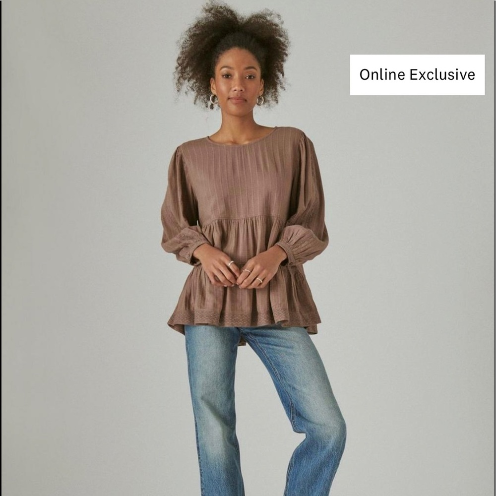 Lucky Brand Tiered Tunic (dark gray) (L)